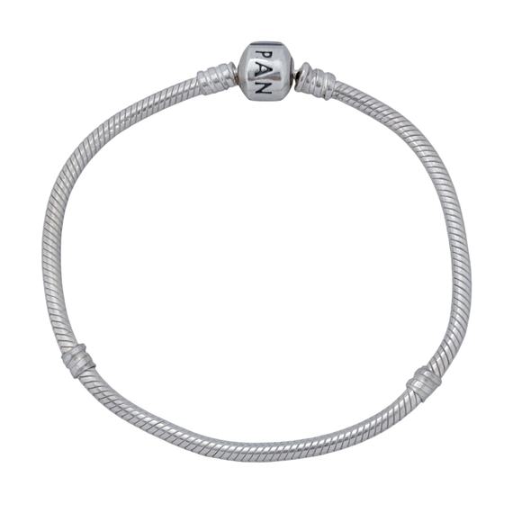 Pandora Moments Barrel Clasp Snake Chain Sterling Silver 925 Bracelet 7.5" - Picture 3 of 8